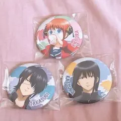 銀魂 3年Z組 銀八先生 落書き ラメキラ缶バッジ 神楽 高杉 桂