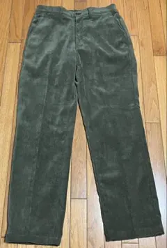 裏起毛コーデュロイパンツ ダークグリーン