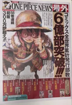Ť*å様 号外　6億部突破記念 ONE PIECE 非売品 ルフィ