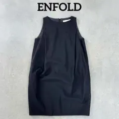 新品】ENFOLD ノースリーブボンディングワンピース 38 グレー 835