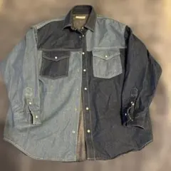 niko and… デニム2トーン長袖シャツ 中古品