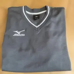 Mizuno グレー Vネック テニスウェア SS