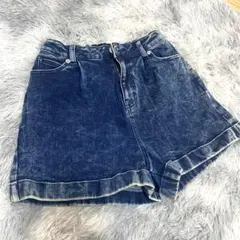 ブラウニースタンダード　デニム ショートパンツ ゴム入り　Mサイズ　ブルー
