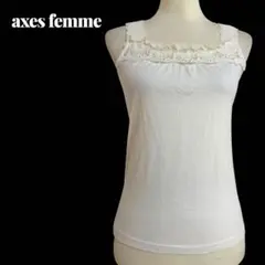 axes femme キャミソール レース装飾 ビジュー - メルカリ