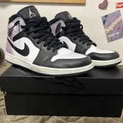 Air Jordan ハイカットスニーカー ブラック/ホワイト/パープル