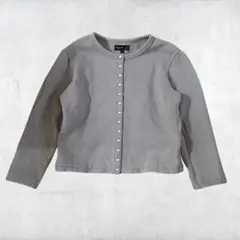 SALE agnes b. アニエスベー 裏起毛 カーディガン グレージュ　Mのサムネイル