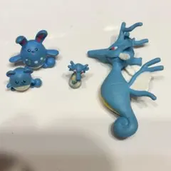 フィギュア　立体ポケモン図鑑　当時物　マリル、マリルリ　タッツー、キングドラ