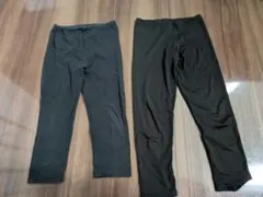 黒 レギンス ウエストゴム