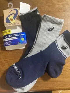 靴下　アシックス　23〜25㎝　3足組み