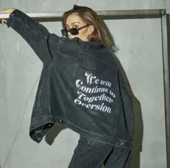 anap 刺繍　デニム　ジャケット　セットアップ　2点セット