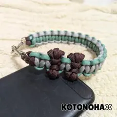 129✱リボン付きスマホストラップ ハンドストラップ パラコード