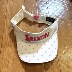 Srixon サンバイザー ドット柄 ホワイト ピンク ゴルフ