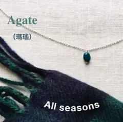 N49 メノウ　願い事を叶える石　　シルバー925 ネックレス