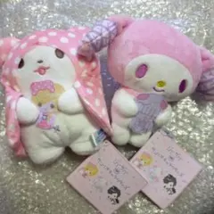 2つ 真天地開闢集団　ジグザグ×サンリオキャラクターズ　ぬいぐるみ　モップなど