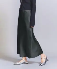 BEAUTY&YOUTH ポリエステルマーメイドスカート M ダークグレー