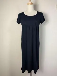 未使用✨️ドゥファミリー　カットソーワンピース　濃紺　日本製