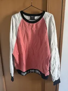 OLD STUSSY ラグラン スウェット ピンクホワイト オールドステューシー