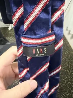 DAKS LONDON ネクタイ ネイビー ストライプ柄