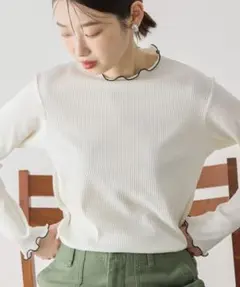 AMERICANHOLIC　針抜きテレコカットプルオーバー M オフホワイト