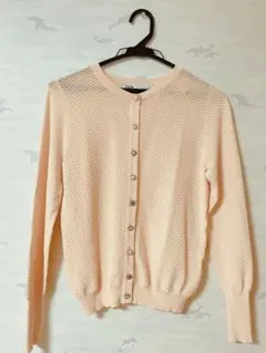 【ZARA】美品!! カーディガン ピーチベージュ 透け感 羽織りのサムネイル