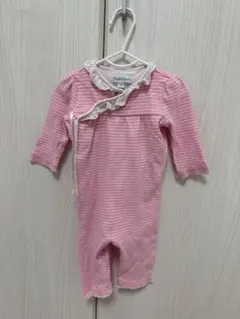 Ralph Lauren ピンクストライプロンパース 6M