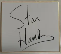 貴重‼️ スタン ハンセン 直筆サイン色紙 Yahoo!オークション - 貴重 ミラクルパワーコンビ スタン・ハンセン ブ