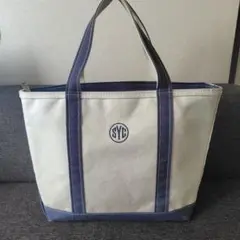 LLbean ボートアンドトートバッグ ジップトップ M ネイビー ビンテージ