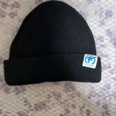 サッカー大会ロゴ付きブラックニット帽