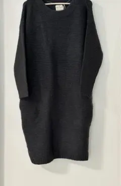 黒 ニットワンピース M-L サイズ