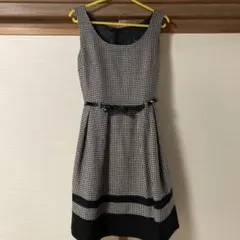 ペイトンプレイス　千鳥格子柄　ワンピース　ベルト付き