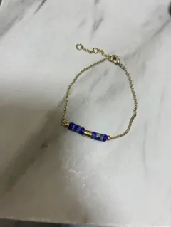 ARMANI ブレスレット ゴールド ブルー
