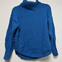 アズールバイマウジー　ブルー　タートルネック ニット 長袖　Sサイズ