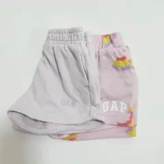GAP タイダイ柄 ピンク スウェット ショートパンツ 2枚セット 100cm