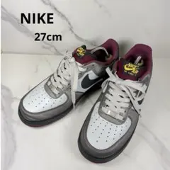 【希少カラー】ナイキ エアフォース1 2013年製 ボルドー×グレー 27cm