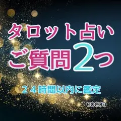 タロット占い♡質問２つ～恋愛/結婚/仕事/人間関係/金運～【即日鑑定】