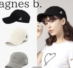 Agnes.b ロゴ刺繍ベースボールキャップ