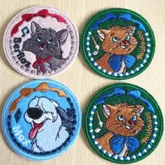 ディズニー 刺繍ステッカー 4枚セット