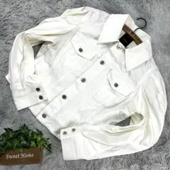 美品 ROSEBUD デニムジャケット F ホワイト ショート丈