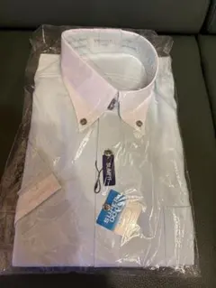 スリムフィット 半袖シャツ LL ライトブルー