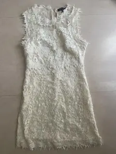 花柄レース　ミニドレス