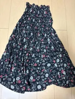 UNIQLO フラワープリント ロングスカート M