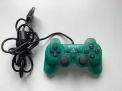[z511]SONY プレイステーション2 コントローラー クリアグリーン