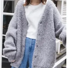 WEGO モヘアライクBIGカーディガン
