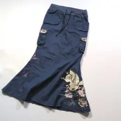 和柄 ロングスカート