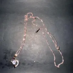 ハート型クリスタルペンダントネックレス