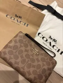 新品タグ付❣️極美品✨COACH コーチ シグネチャー ポーチ 21497 