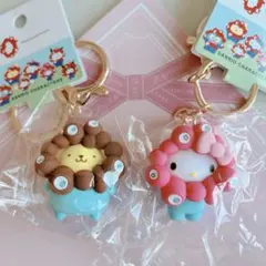 2点セット　サンリオミャクミャクキーホルダー パステルハローキティポムポムプリン