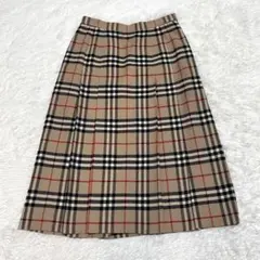希少 Burberrys バーバリー プリーツスカート ノバチェック ウールのサムネイル