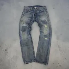 PRPS 紫製品 デニムパンツ ダメージ加工 ヒゲ 32 日本製 - メルカリ