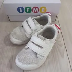 IFME 上履き 16.5cm レッドホワイト ベルクロ式